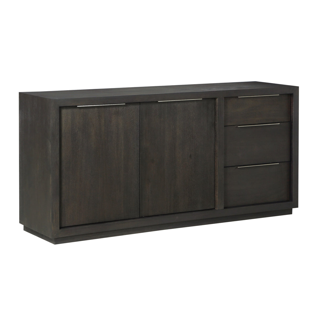 Sideboard – Akazienholz Material, Basaltgrau Finish, Drahtgebürstete Oberfläche - Oxford | Modus Furniture International