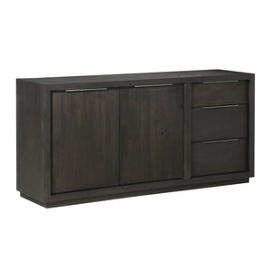 Sideboard – Akazienholz Material, Basaltgrau Finish, Drahtgebürstete Oberfläche - Oxford | Modus Furniture International