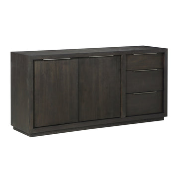 Sideboard – Akazienholz Material, Basaltgrau Finish, Drahtgebürstete Oberfläche - Oxford | Modus Furniture International