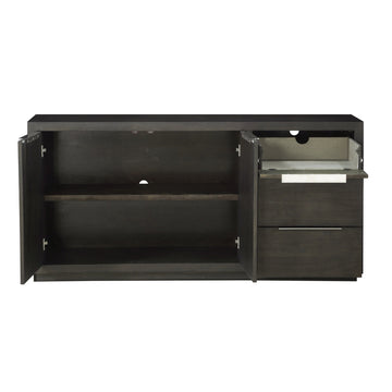 Sideboard – Akazienholz Material, Basaltgrau Finish, Drahtgebürstete Oberfläche - Oxford | Modus Furniture International