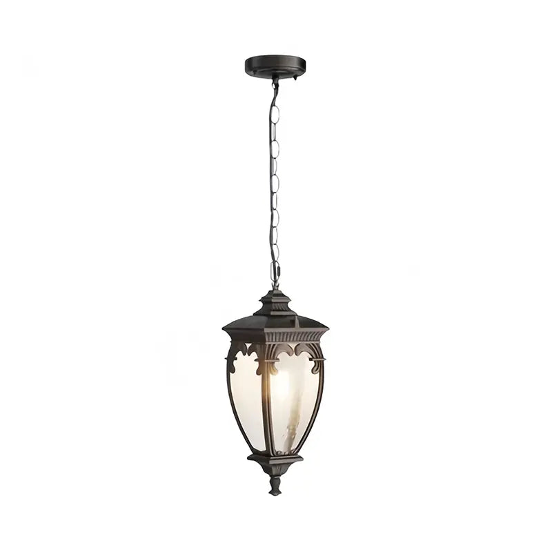 Pendant lamp made of antique bronze aluminum with clear glass dome and elegant finish - Fleur | Maytoni