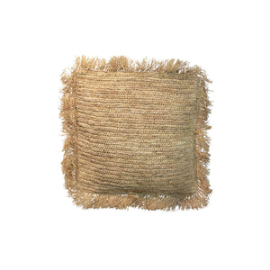 Kissenbezug – Handgewebte Raffia, Natürliche Struktur, Boho-Design - Raffia | Bazar Bizar Antwerp