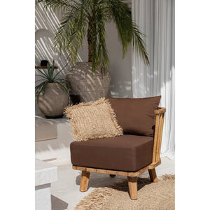 Kissenbezug – Handgewebte Raffia, Natürliche Struktur, Boho-Design - Raffia | Bazar Bizar Antwerp