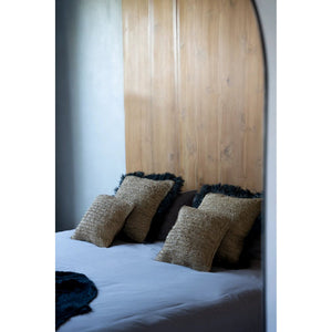 Cushion Cover – Hand-Woven Raffia, Natural Texture, Boho Design | Bazar Bizar Antwerp