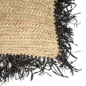 Cushion Cover – Hand-Woven Raffia, Natural Texture, Boho Design | Bazar Bizar Antwerp