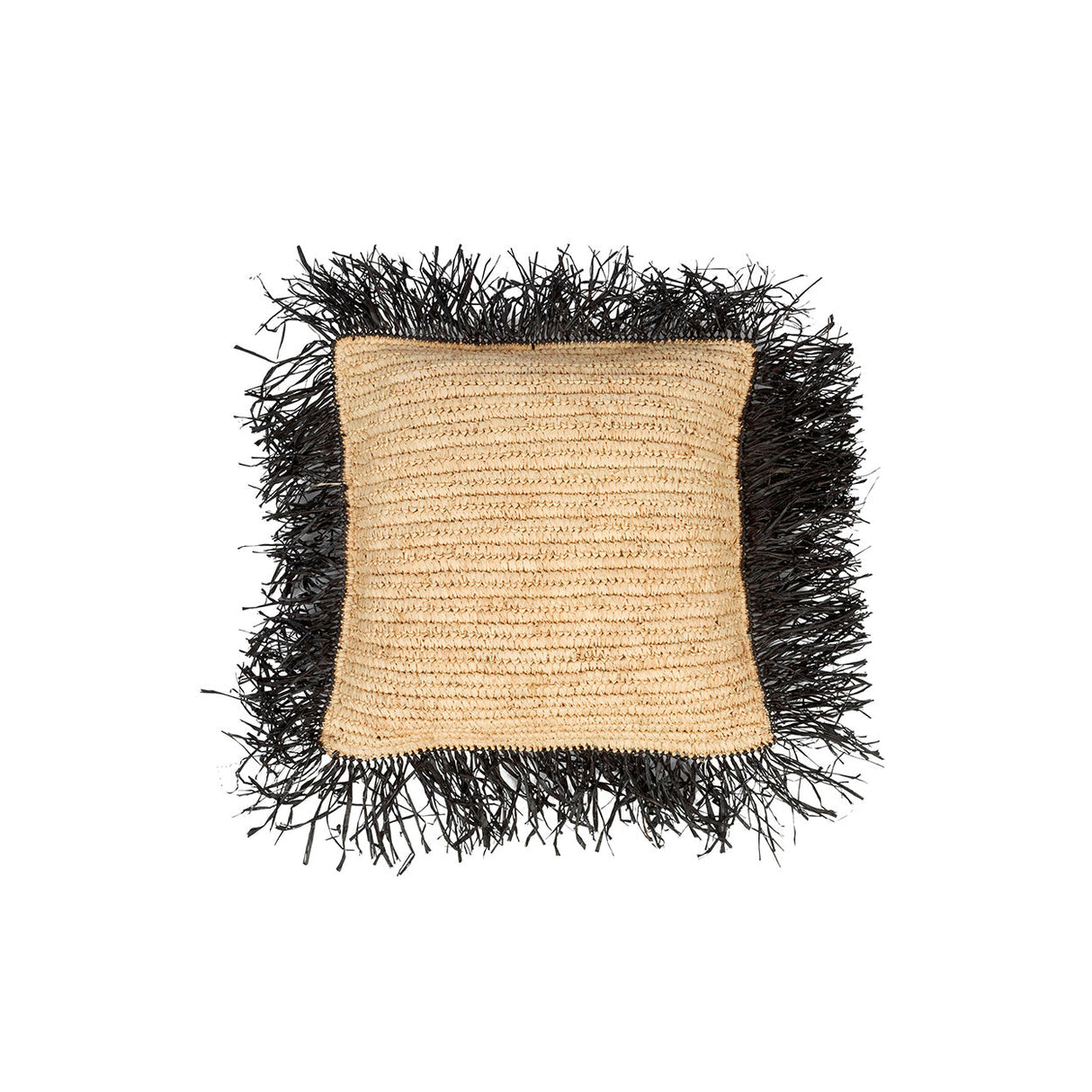 Kissenbezug – Bast Material, Boho Stil, Strukturierte Oberfläche, 40x40 cm - Raffia | Bazar Bizar Antwerp