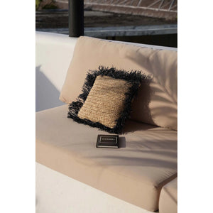 Kissenbezug – Bast Material, Boho Stil, Strukturierte Oberfläche, 40x40 cm - Raffia | Bazar Bizar Antwerp
