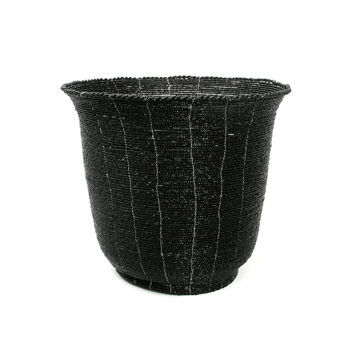 Korb – Perlen Material, Hohe Form, Boho Stil, L | Bazar Bizar Antwerp