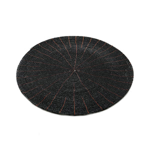 Tischset – Perlenmaterial, Boho Stil, Schwarze Farbe – Beaded | Bazar Bizar Antwerp