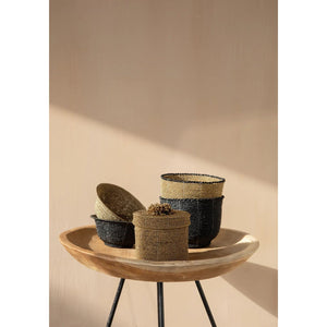 Korb – Perlen Material, Dekorative Form, Schwarze Farbe, M - Beaded | Bazar Bizar Antwerp