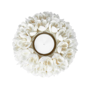 Kerzenhalter – Muscheloberfläche, Kugelform, Handgefertigt, L – Flower Power | Bazar Bizar Antwerp