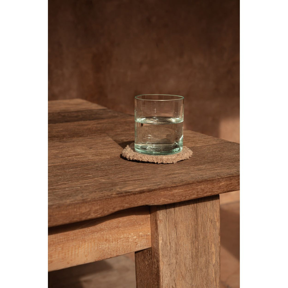Trinkglas – Recyceltes Glas, Fingerrillen Design, Natürliche Farbe – On the Rocks | Bazar Bizar Antwerp