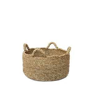 Korb – Seegras Material, Viergriff Design, Natürliche Farbe, S – Les Quatre Mains | Bazar Bizar Antwerp