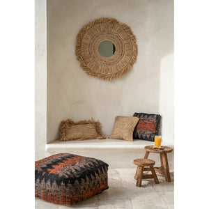 Kissenbezug – Bast Material, Rechteckiges Design, Strukturierte Oberfläche, 30x50 - Raffia | Bazar Bizar Antwerp