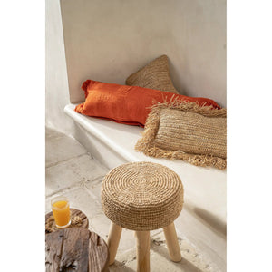 Kissenbezug – Bast Material, Rechteckiges Design, Strukturierte Oberfläche, 30x50 - Raffia | Bazar Bizar Antwerp