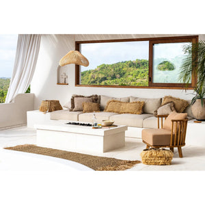 Pillow Cover – Handwoven Raffia, Natural Texture, Boho Design – Raffia | Bazar Bizar Antwerp