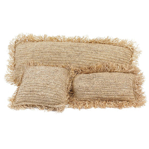 Pillow Cover – Handwoven Raffia, Natural Texture, Boho Design – Raffia | Bazar Bizar Antwerp