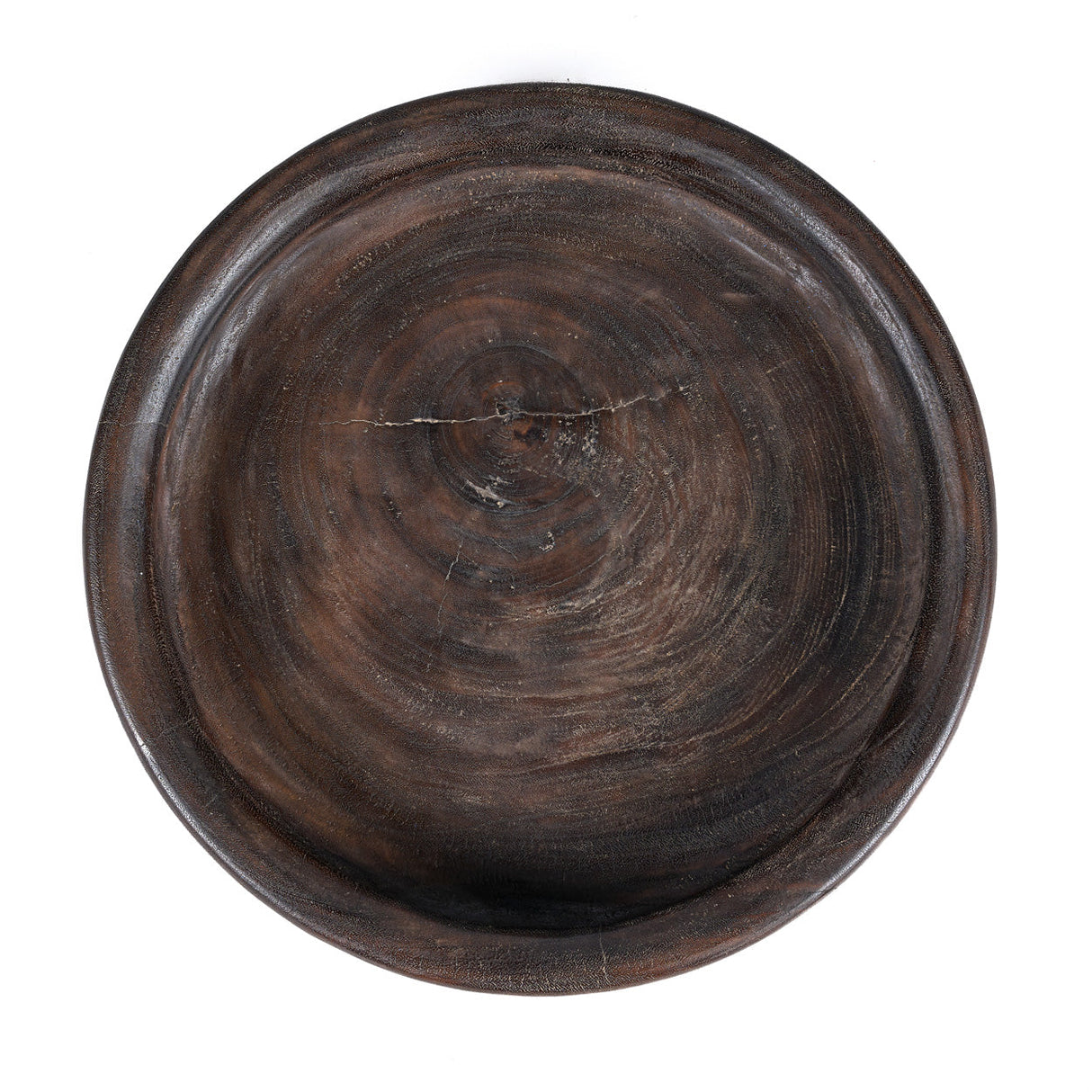 Schale – Mangoholz Material, Runde Form, Dunkle Walnussfarbe – Banyan | Bazar Bizar Antwerp