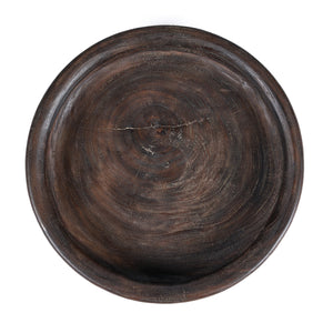 Schale – Mangoholz Material, Runde Form, Dunkle Walnussfarbe – Banyan | Bazar Bizar Antwerp