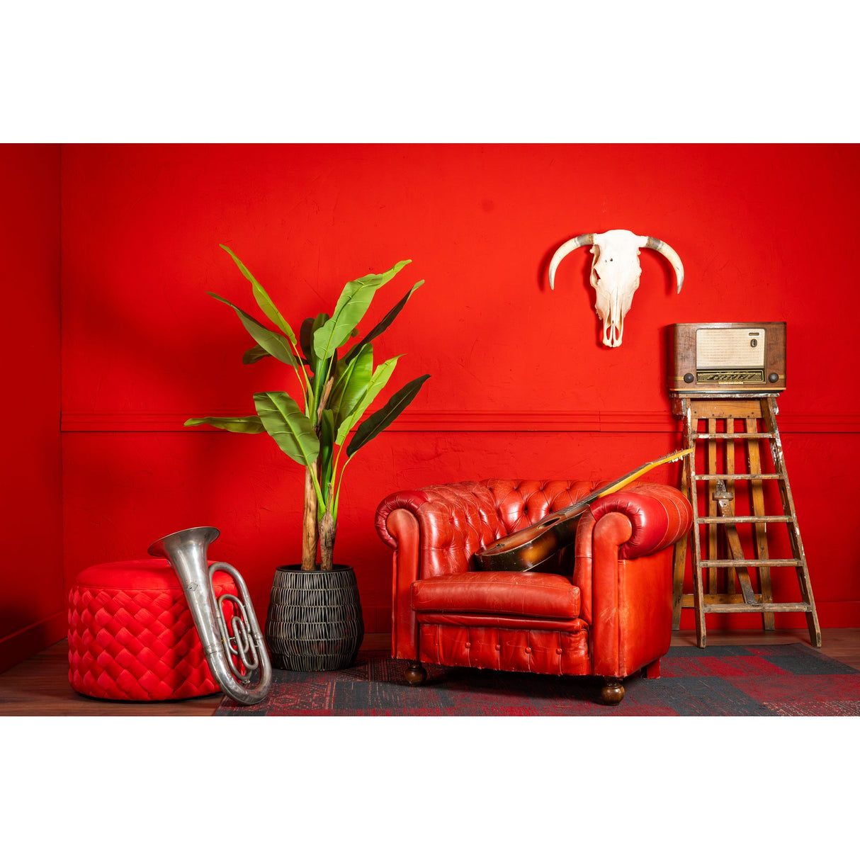 Kunstpflanze – Kunststoffmaterial, Tropisches Design, Große Blätter - Bananenbaum | NeverLeafs