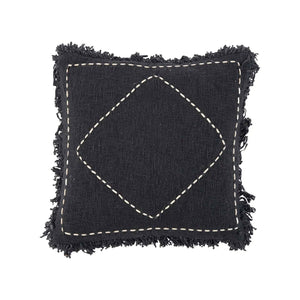 Kissenbezug – Baumwolle Material, Boho Stil, Schwarz Weiß Ton - Kasbah | Bazar Bizar Antwerp