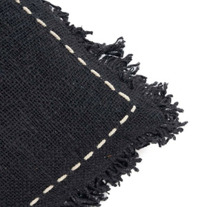 Kissenbezug – Baumwolle Material, Boho Stil, Schwarz Weiß Ton - Kasbah | Bazar Bizar Antwerp