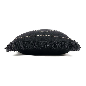 Kissenbezug – Baumwolle Material, Boho Stil, Schwarz Weiß Ton - Kasbah | Bazar Bizar Antwerp