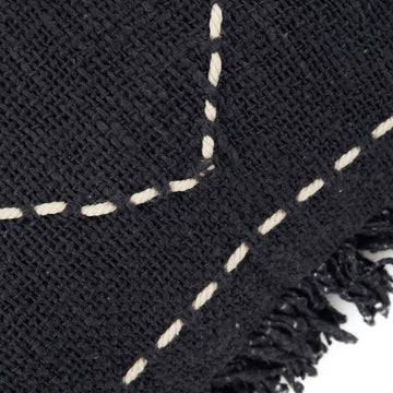 Kissenbezug – Baumwolle Material, Boho Stil, Schwarz Weiß Ton - Kasbah | Bazar Bizar Antwerp