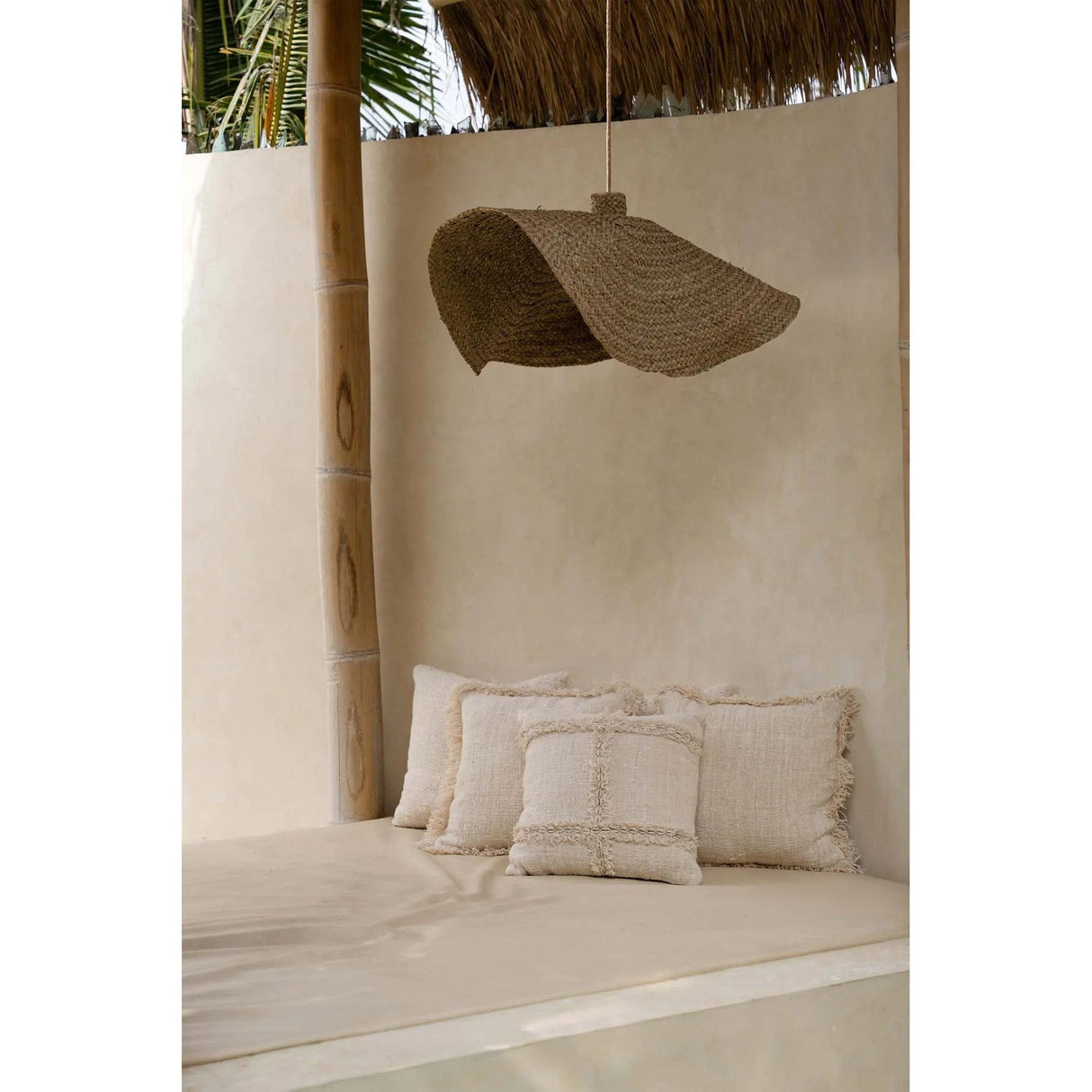 Kissenbezug – Baumwolle Material, Boho Stil, Natur Ton - Nomad | Bazar Bizar Antwerp