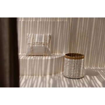 Kissenbezug – Baumwolle Material, Boho Stil, Natur Ton - Nomad | Bazar Bizar Antwerp