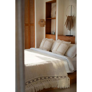 Kissenbezug – Baumwolle Material, Boho Stil, Natur Ton - Nomad | Bazar Bizar Antwerp
