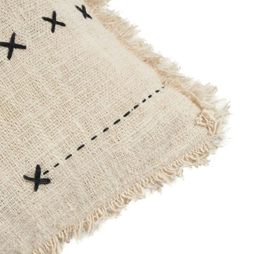 Kissenbezug – Weiche Baumwolle, Boho Design, Zweifarbiges Design - French Kiss | Bazar Bizar Antwerp