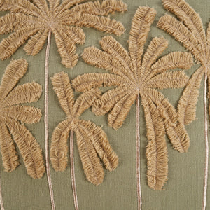 Kissenbezug – Baumwolle Material, Zeitloses Design, Waldgrüner Ton - Tropical Breeze | Bazar Bizar Antwerp