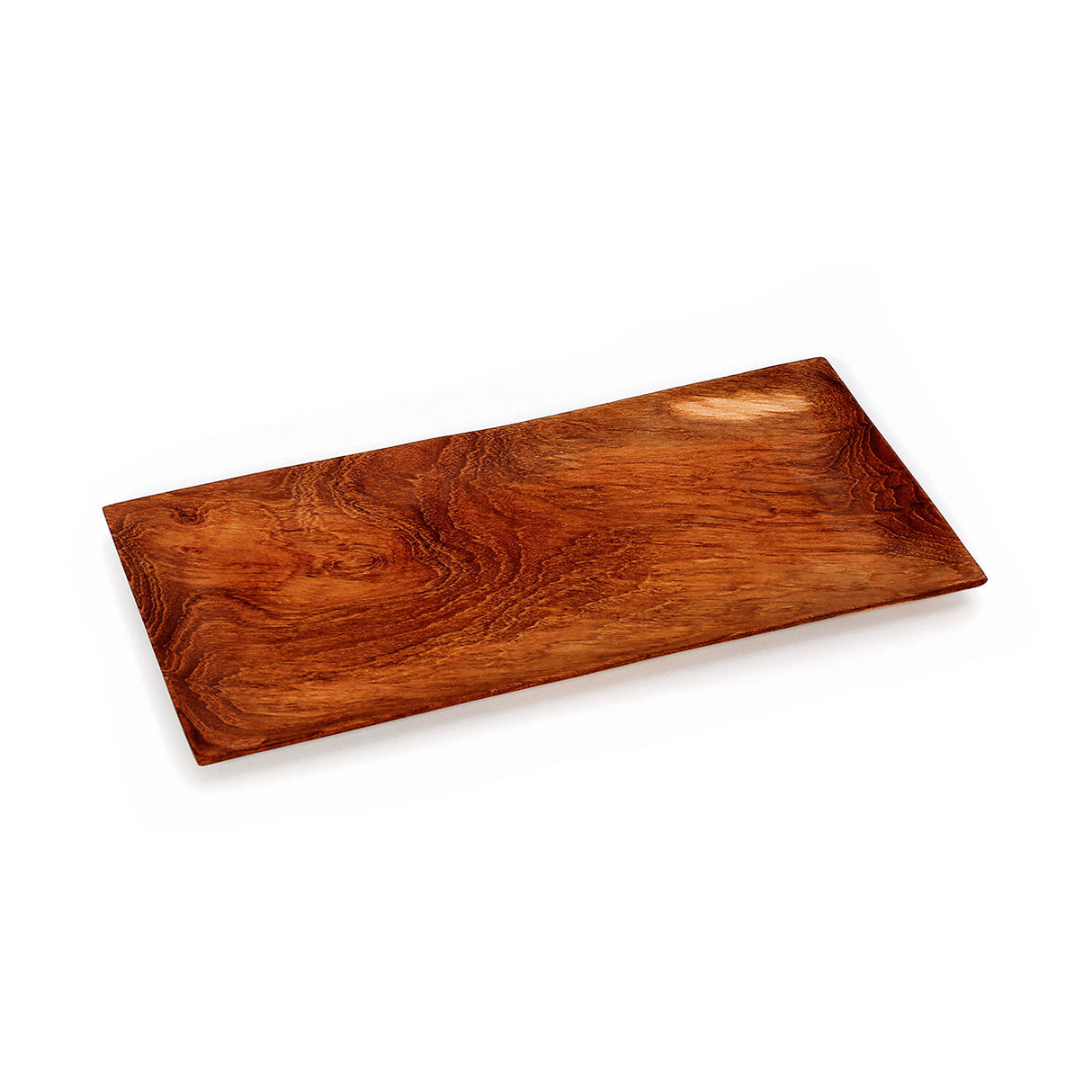Sushiteller – Teakwurzelmaterial, Rechteckiges Design, Natürliche Farbe, M – Teak Root | Bazar Bizar Antwerp