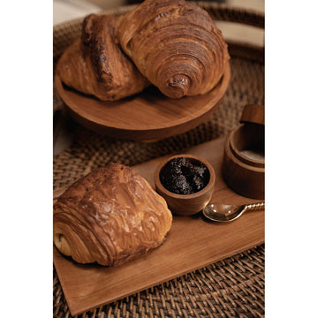 Sushiteller – Teakwurzelmaterial, Rechteckiges Design, Natürliche Farbe, M – Teak Root | Bazar Bizar Antwerp