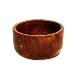 Salatschüssel – Teakwurzel Material, Organische Form, Natürliche Farbe – Teak Root | Bazar Bizar Antwerp