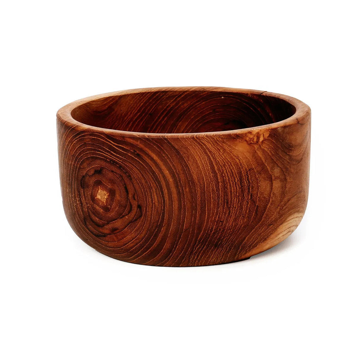 Salatschüssel – Teakwurzel Material, Organische Form, Natürliche Farbe – Teak Root | Bazar Bizar Antwerp