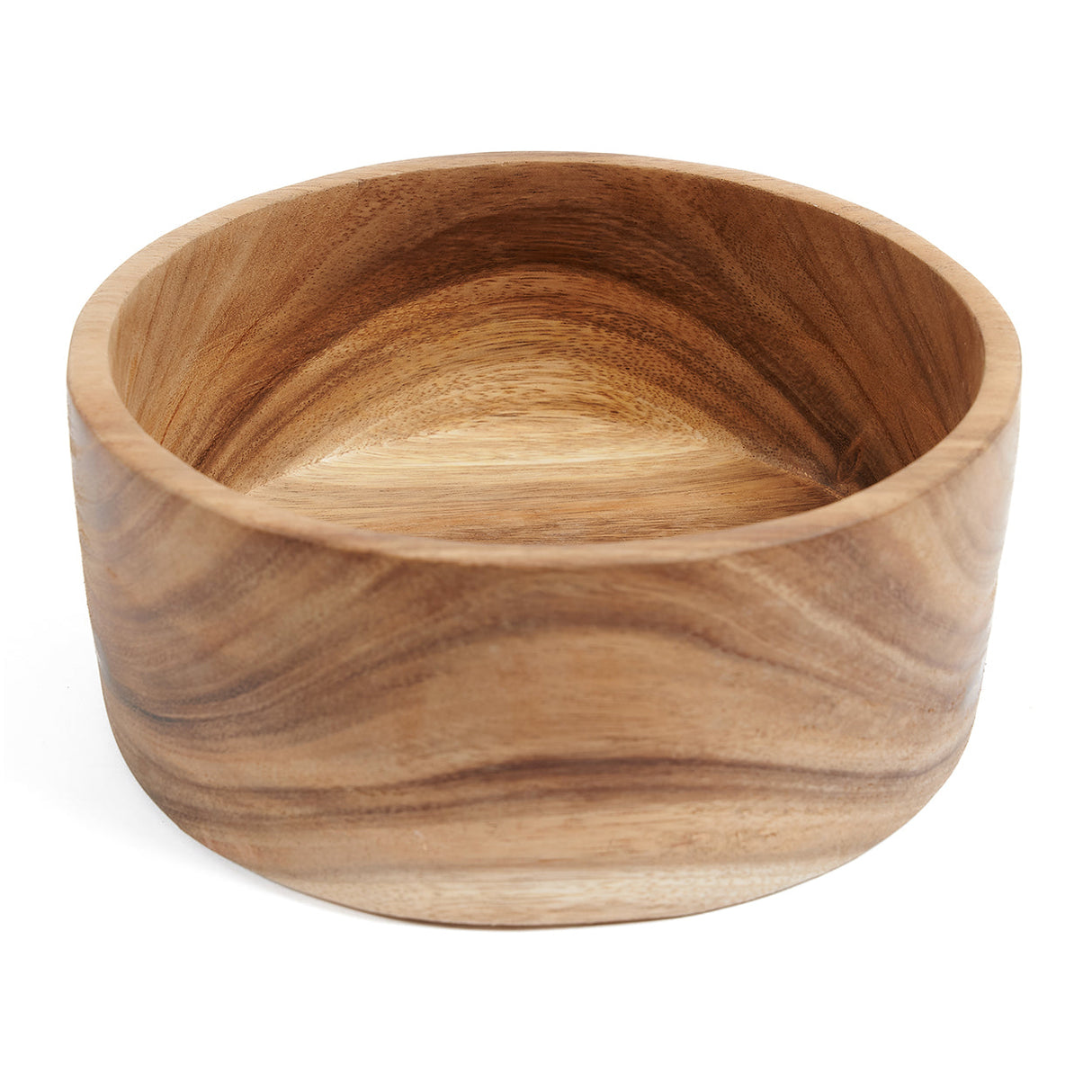 Salad Bowl - Suar Wood, Natural Grain, Hand-Finished Surface, M | Bazar Bizar Antwerp