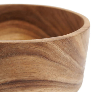 Salad Bowl - Suar Wood, Natural Grain, Hand-Finished Surface, M | Bazar Bizar Antwerp