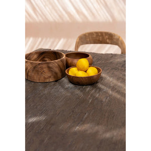 Salad Bowl – Suar Wood Design, Handcrafted Finish, Natural Grain, L | Bazar Bizar Antwerp
