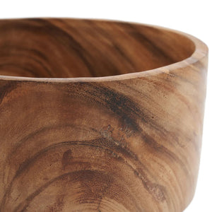 Salad Bowl – Suar Wood Design, Handcrafted Finish, Natural Grain, L | Bazar Bizar Antwerp