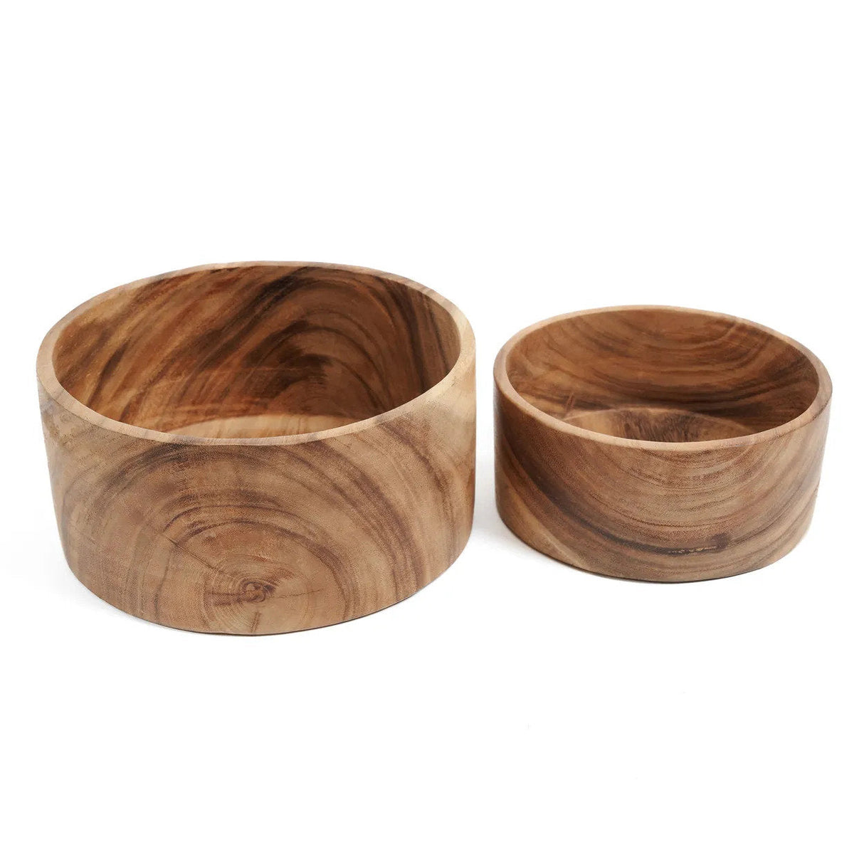 Salad Bowl – Suar Wood Design, Handcrafted Finish, Natural Grain, L | Bazar Bizar Antwerp