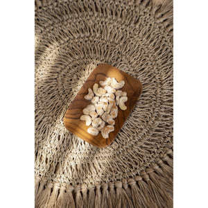 Servierteller – Teakwurzelmaterial, Rechteckiges Design, Natürliche Farbe – Teak Root Side Plate | Bazar Bizar Antwerp