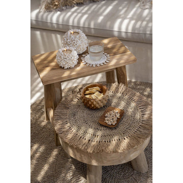 Servierteller – Teakwurzelmaterial, Rechteckiges Design, Natürliche Farbe – Teak Root Side Plate | Bazar Bizar Antwerp