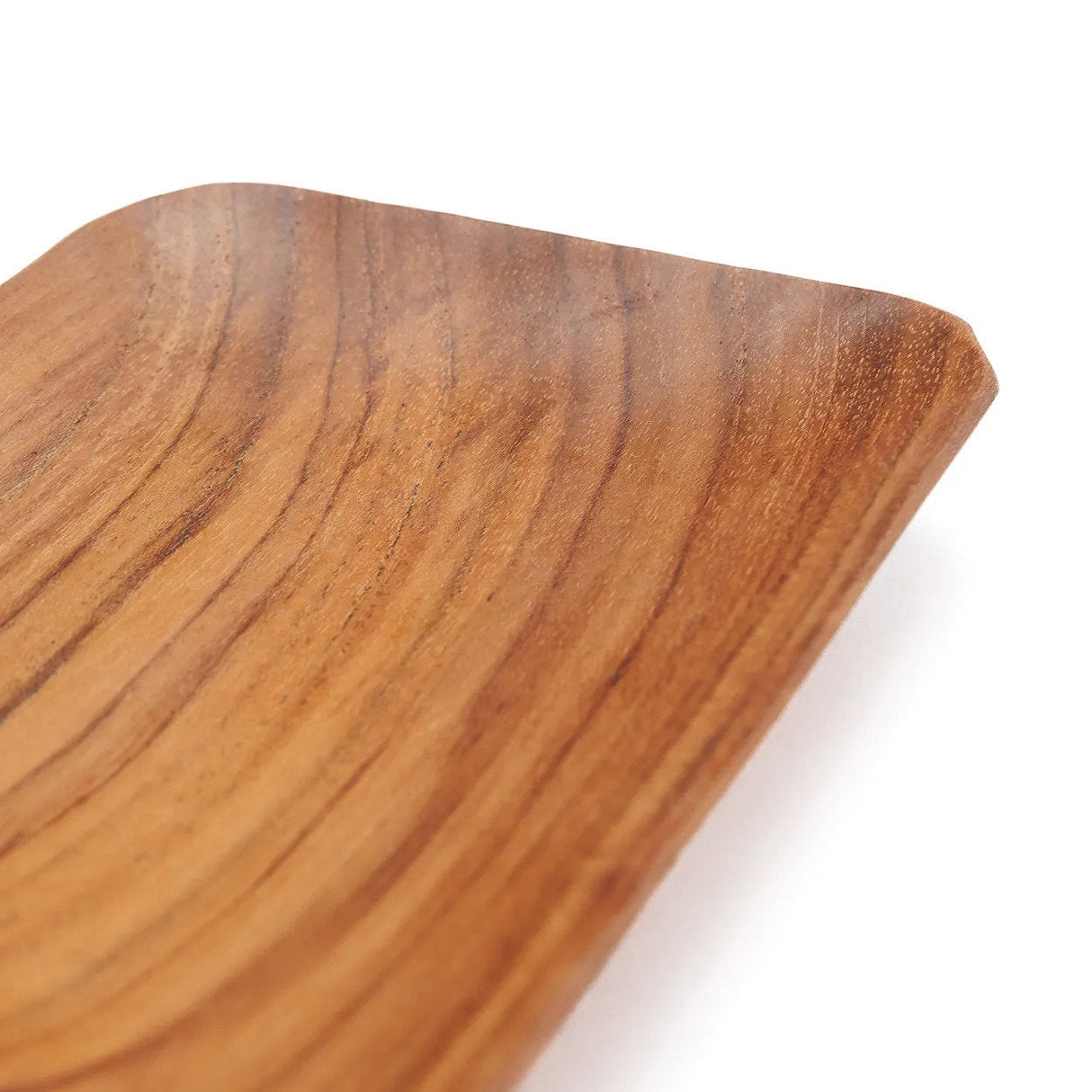 Servierteller – Teakwurzelmaterial, Rechteckiges Design, Natürliche Farbe – Teak Root Side Plate | Bazar Bizar Antwerp