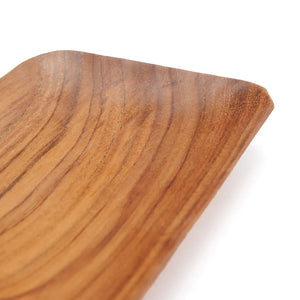 Servierteller – Teakwurzelmaterial, Rechteckiges Design, Natürliche Farbe – Teak Root Side Plate | Bazar Bizar Antwerp
