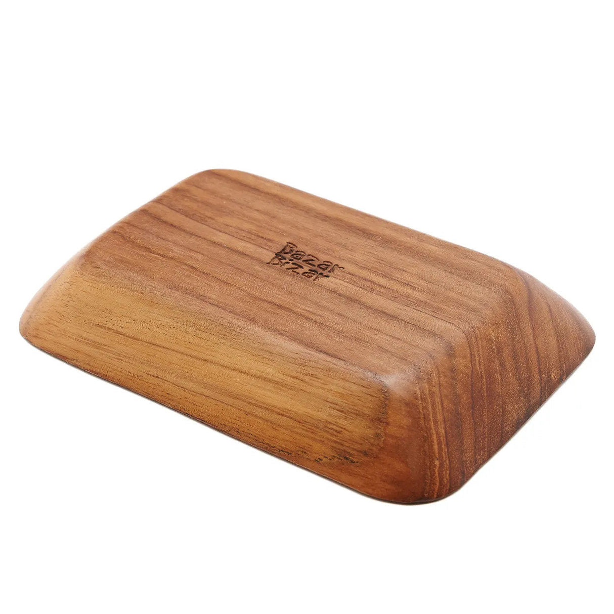 Servierteller – Teakwurzelmaterial, Rechteckiges Design, Natürliche Farbe – Teak Root Side Plate | Bazar Bizar Antwerp