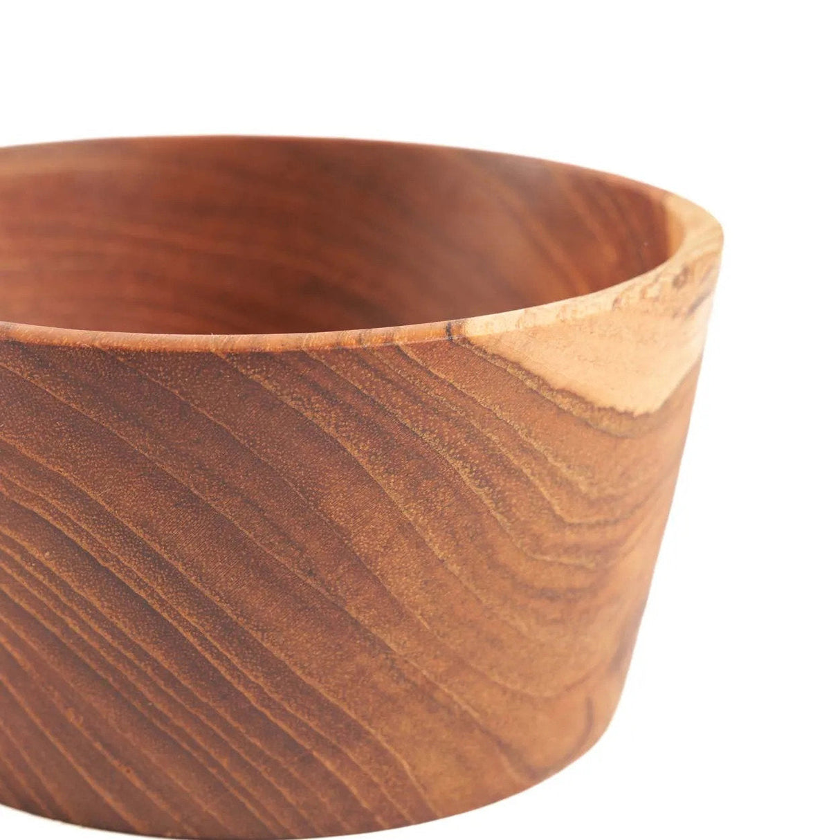 Snack Bowl - Teak Wood, Natural Grain, Timeless Design | Bazar Bizar Antwerp