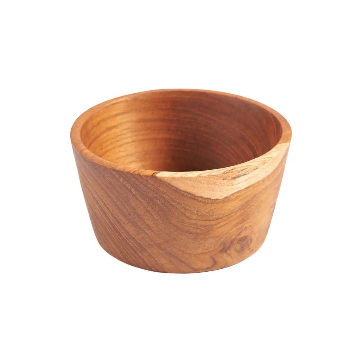 Snack Bowl - Teak Wood, Natural Grain, Timeless Design | Bazar Bizar Antwerp