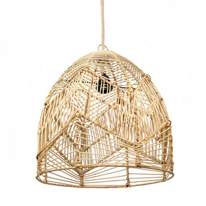 Pendelleuchte – Rattanmaterial, Geflochtenes Design, Handgefertigte Form, M - Bala | Bazar Bizar Antwerp